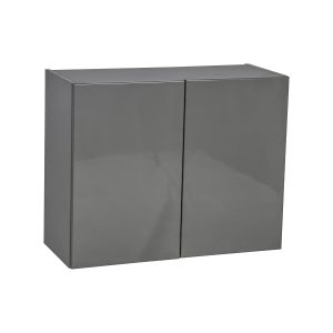 27" x 24" Wall Cabinet-Double Door-with Grey Gloss door