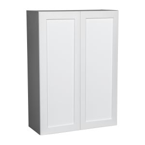 30" x 42" Wall Cabinet-Double Door-with Shaker White Matte door