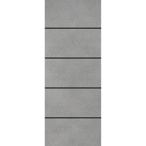 Slab Barn Door Panel | Planum 0015 Concrete | Sturdy Finished Flush Modern Doors | Pocket Closet Sliding