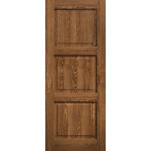 Slab Door Panel 18 x 80 inches | Ego 5010 Cognac Oak Veneer | Wood Veneer Doors | Pocket Closet Sliding Barn