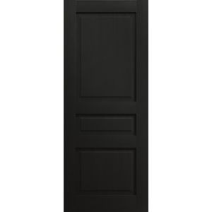 Slab Door Panel 18 x 80 inches | Ego 5012 Painted Black Oak | Wood Veneer Doors | Pocket Closet Sliding Barn