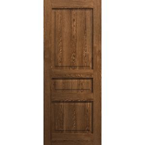 Slab Door Panel 18 x 80 inches | Ego 5012 Cognac Oak | Wood Veneer Doors | Pocket Closet Sliding Barn