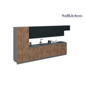 Kitchen Imperial Collection Natural Teak & Black Color Base Size 15Ft Wide