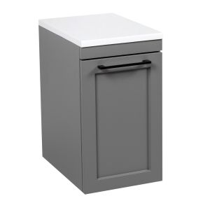Side Vanity Cabinet Palm Beach Collection Gray Matt Color 12"