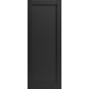 Lite Slab Barn Door Panel | Quadro 4111 Matte Black | Sturdy Finished Wooden Modern Doors | Pocket Closet Sliding