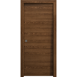 Sliding Pocket Door 18 x 84 inches | Ego 5000 Cognac Oak | Kit Rail Hardware | Solid Wood Interior Bedroom Modern Doors