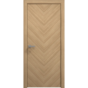 Interior Solid French Door 18 x 80 inches | Ego 5005 Natural Oak | Single Regular Panel Frame Handle | Bathroom Bedroom Modern Doors