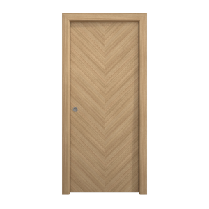 Sliding Pocket Door 18 x 84 inches | Ego 5005 Natural Oak | Kit Rail Hardware | Solid Wood Interior Bedroom Modern Doors