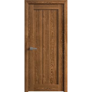 Interior Solid French Door 18 x 80 inches | Ego 5006 Cognac Oak | Single Regular Panel Frame Handle | Bathroom Bedroom Modern Doors