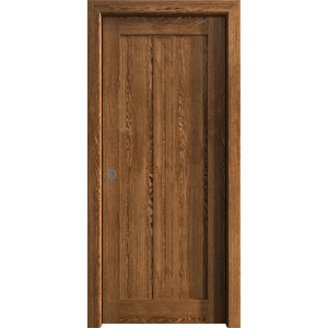 Sliding Pocket Door 18 x 84 inches | Ego 5006 Cognac Oak | Kit Rail Hardware | Solid Wood Interior Bedroom Modern Doors