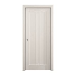 Sliding Pocket Door 18 x 84 inches | Ego 5006 Painted White Oak | Kit Rail Hardware | Solid Wood Interior Bedroom Modern Doors