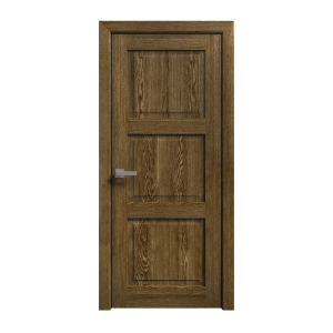 Interior Solid French Door 18 x 80 inches | Ego 5010 Marble Oak | Single Regular Panel Frame Handle | Bathroom Bedroom Modern Doors