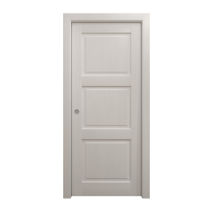 Sliding Pocket Door 18 x 84 inches | Ego 5010 Painted White Oak | Kit Rail Hardware | Solid Wood Interior Bedroom Modern Doors