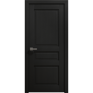 Interior Solid French Door 18 x 80 inches | Ego 5012 Painted Black Oak | Single Regular Panel Frame Handle | Bathroom Bedroom Modern Doors