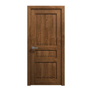 Interior Solid French Door 18 x 80 inches | Ego 5012 Cognac Oak | Single Regular Panel Frame Handle | Bathroom Bedroom Modern Doors