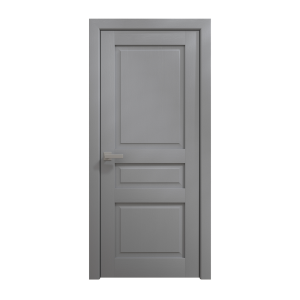 Interior Solid French Door 18 x 80 inches | Ego 5012 Painted Grey Oak | Single Regular Panel Frame Handle | Bathroom Bedroom Modern Doors