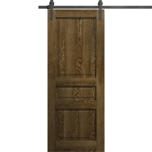 Modern Barn Door 18 x 80 inches | Ego 5012 Marble Oak | 6.6FT Rail Track Heavy Hardware Set | Solid Panel Interior Doors