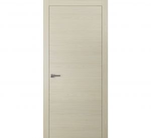 Modern Solid Interior Door with Handle | Planum 0010 Milk Ash 36" x 80"| Single Regural Panel Frame Trims | Bathroom Bedroom Sturdy Doors