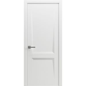 Modern Wood Interior Door with Hardware | Majestic 9011 Painted White | Single Panel Frame Trims | Bathroom Bedroom Sturdy Doors - 16" x 78"