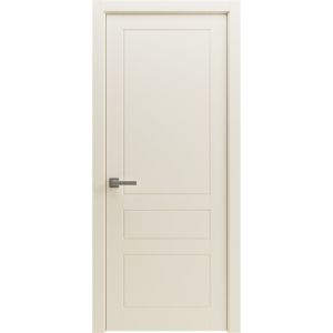 Modern Wood Interior Door with Hardware | Majestic 9013 Painted Creamy | Single Panel Frame Trims | Bathroom Bedroom Sturdy Doors - 16" x 78"