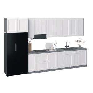 Kitchen Timekeeper Collection White Matte Color Base Size 13Ft Wide