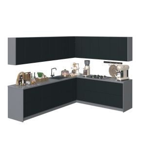 Kitchen Culinary Collection Black Color Base Size 10Ft Wide
