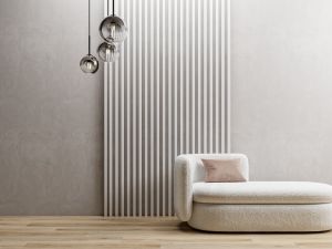 Sartodoors White Silk Contemporary Decorative Wall Panels Wood Slat Ensemble - Pack of 8