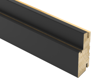 Wooden Door Frame (Jamb) for Swing Doors Matte Black Color