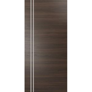 Slab Barn Door Panel | Planum 0310 Chocolate Ash | Sturdy Finished Doors | Pocket Closet Sliding