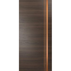 Slab Barn Door Panel | Planum 1010 Chocolate Ash | Sturdy Finished Doors | Pocket Closet Sliding