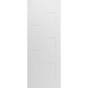 Slab Door Panel 18 x 80 inches / Mela 0755 Painted White / Modern Finished Doors / Pocket Closet Sliding Barn