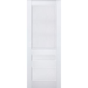 Slab Barn Door Panel | Veregio 7411 White Silk | Sturdy Finished Doors | Pocket Closet Sliding