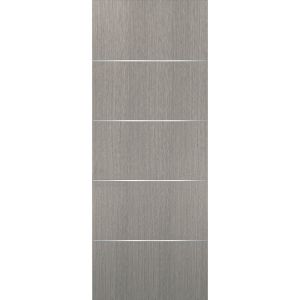 Slab Barn Door Panel | Planum 0020 Grey Oak | Sturdy Finished Flush Modern Doors | Pocket Closet Sliding