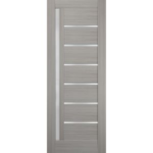 Slab Barn Door Panel | Quadro 4088 Grey Ash with Frosted Glass | Sturdy Finished Doors | Pocket Closet Sliding
