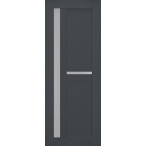 Slab Barn Door Panel | Veregio 7288 Antracite with Frosted Glass | Sturdy Finished Doors | Pocket Closet Sliding