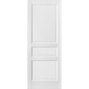 3-Panel Slab Barn Door | Lucia 31 White Silk | Sturdy Finished Wooden Kitchen Pantry Shaker Doors | Pocket Closet Sliding