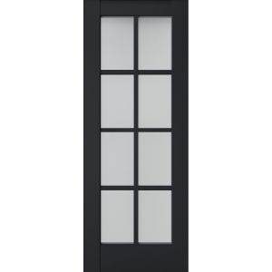 Slab Barn Door Panel | Veregio 7412 Antracite with Frosted Glass | Sturdy Finished Doors | Pocket Closet Sliding