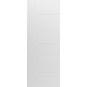 Slab Door Panel 18 x 80 inches / Mela 0716 Painted White / Modern Finished Doors / Pocket Closet Sliding Barn