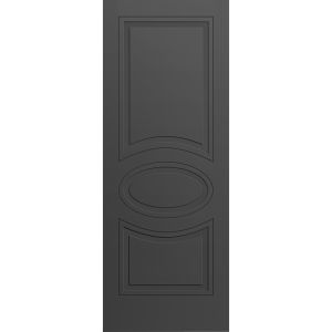 Slab Door Panel 18 x 80 inches / Mela 7001 Painted Black / Modern Finished Doors / Pocket Closet Sliding Barn