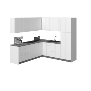 Kitchen Urban Collection White Gloss Color Base Size 8x8Ft Wide