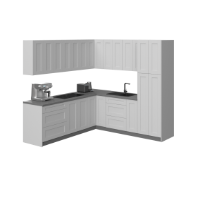 Kitchen Urban Collection White Matte Color Base Size 8x8Ft Wide