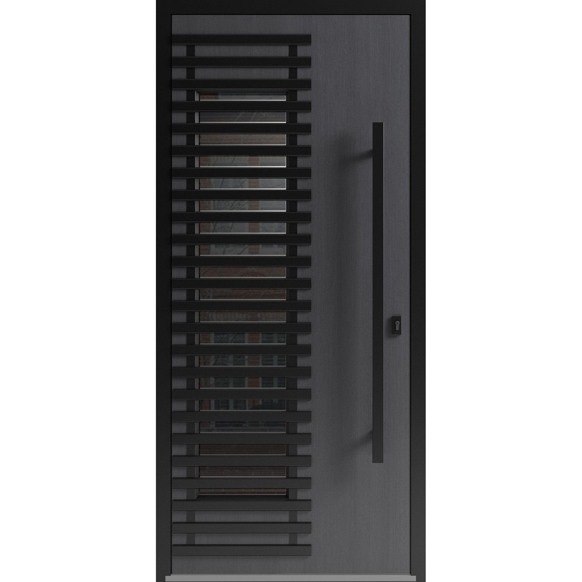 Exterior Aluminum Door Ronex 0633 36 x 80 Grey | Vdom Doors