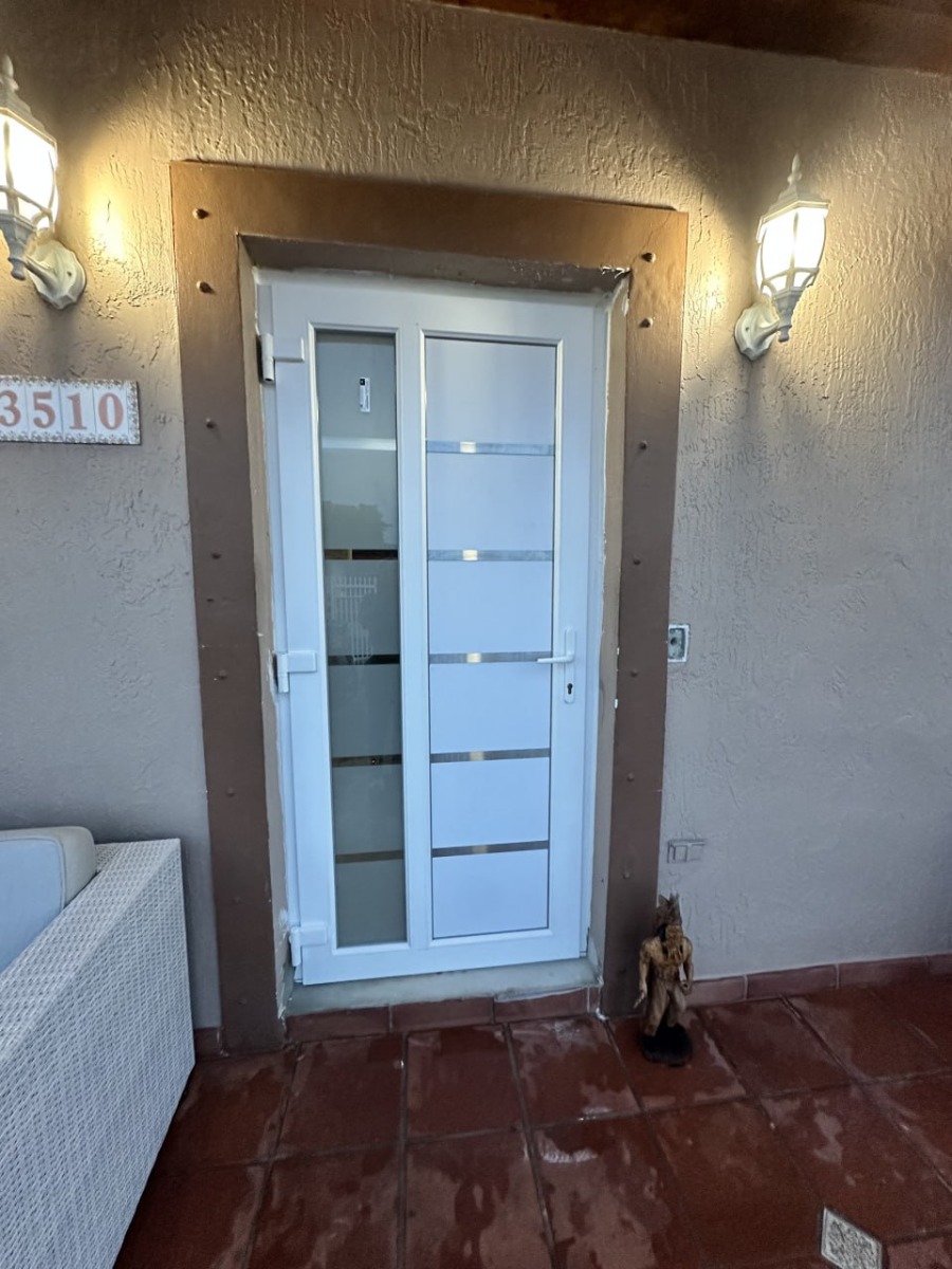 Manux 8088 White Silk (decided to reverse the door and install it as outswing door)