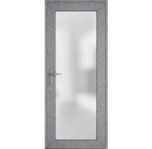 Manux 8102 exterior metal-plastic door 30x80 grey upvc