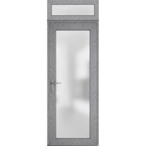 Manux 8102 exterior metal-plastic door 30x94 (30x80+14) grey upvc