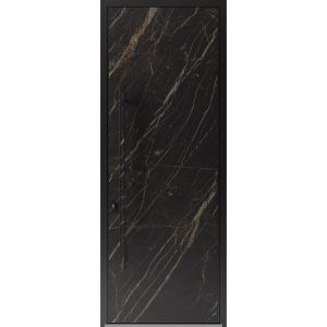 Front Exterior Prehung Steel Door / Dekton 0118 Natural Noir 96”/ Entry Metal Modern Painted W36" x H96" Right hand Inswing