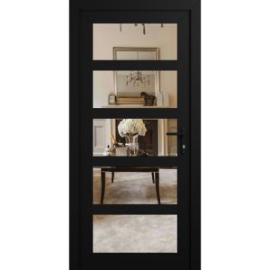 Manux 8522 exterior metal-plastic door 30x80 (30x80) black upvc