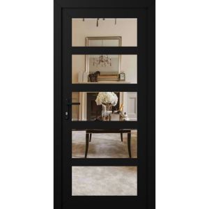 Manux 8522 exterior metal-plastic door 30x80 (30x80) black upvc