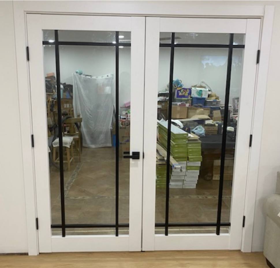 Lucia 2266 White Silk French Double Doors