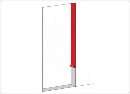 Waterproofing the door opening with tape
